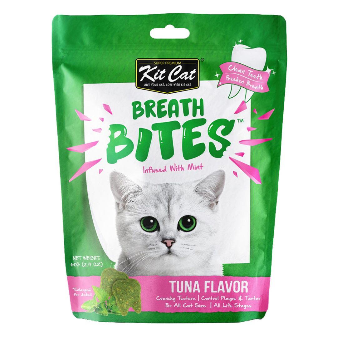 Kit Cat Breath Bites Tuna Flavour Cat Treats - 60g