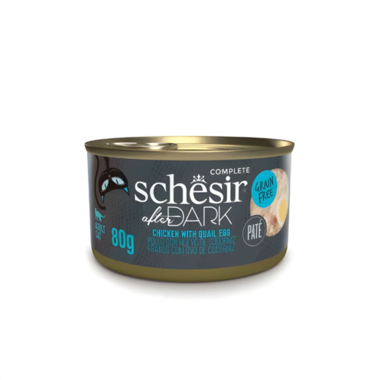 Schesir After Dark Cat Pate Chicken & Quail Egg Premium Treat - 80G