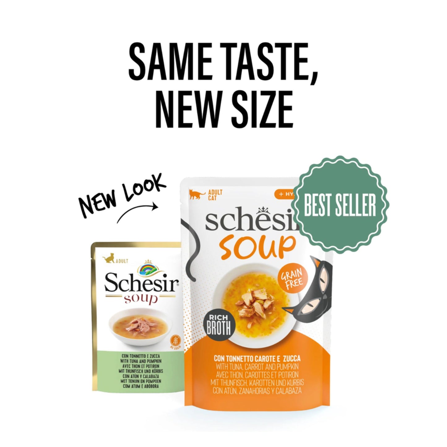 Schesir Soup Cat Wet Food In Soup Pouch Tuna With Pumpkin - 40g