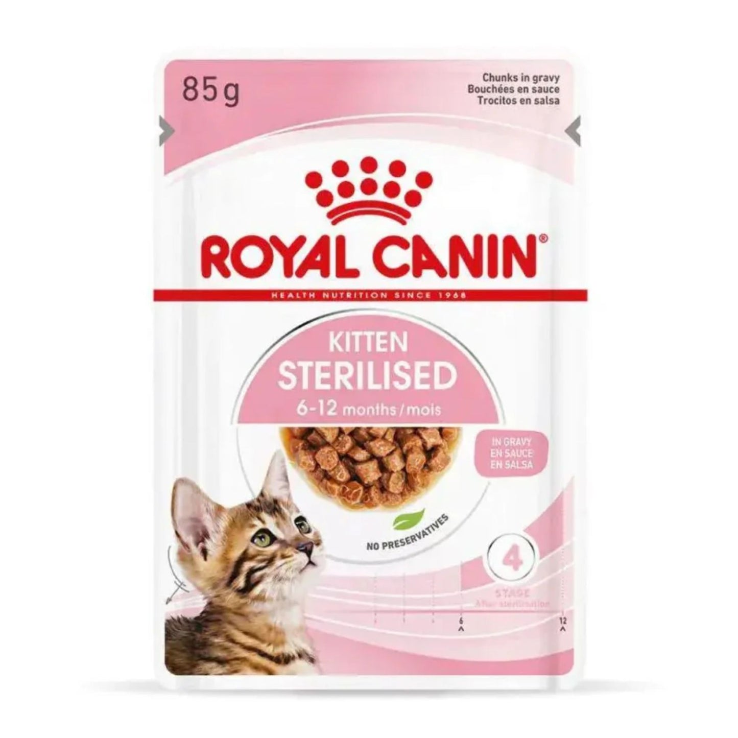 Royal Canin Feline Health Nutrition Kitten Sterilised Jelly Wet Food