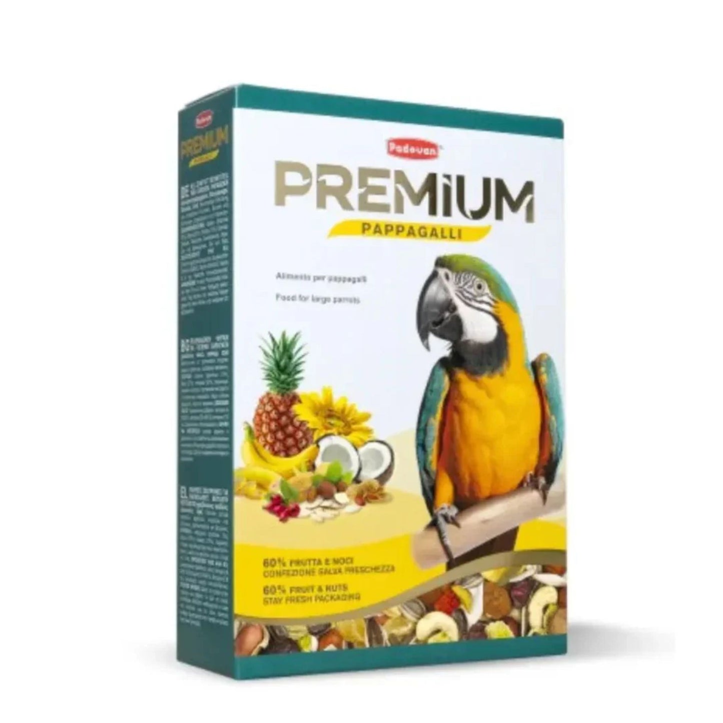Padovan Premium Parrot Food Balanced Pappagalli Mix– 500g