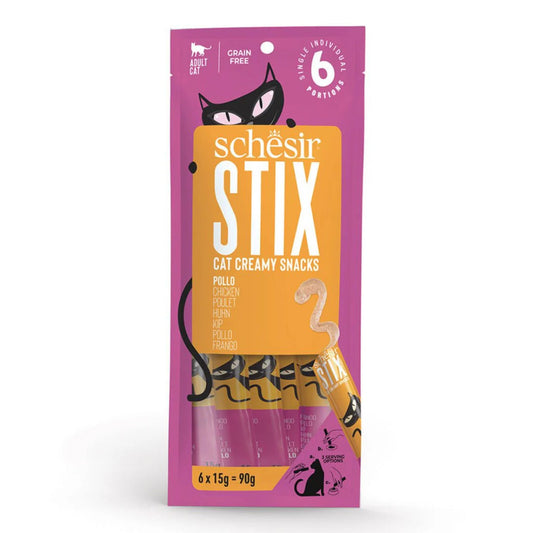 Schesir Cat Creamy Treat Stix Chicken - 6x15G