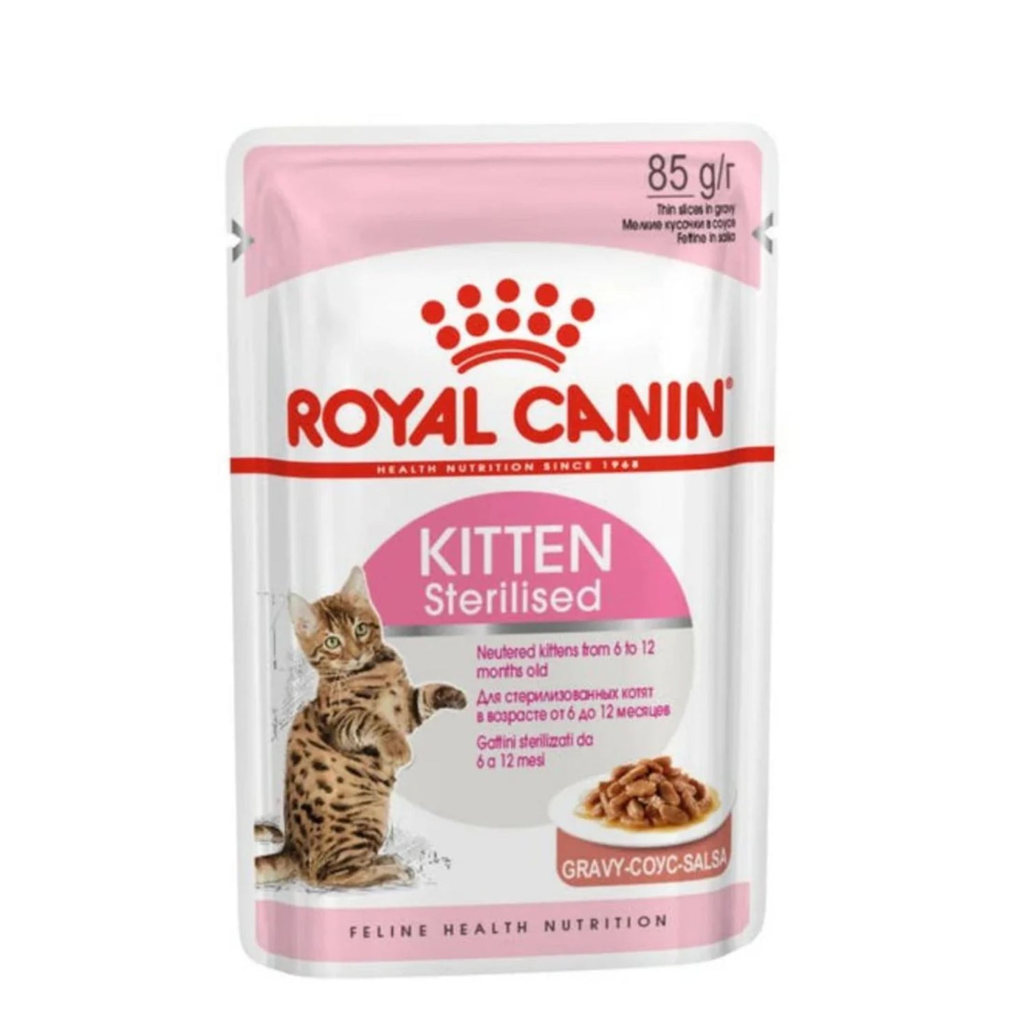 Royal Canin Feline Health Nutrition Kitten Sterilised Gravy Cat Wet Food