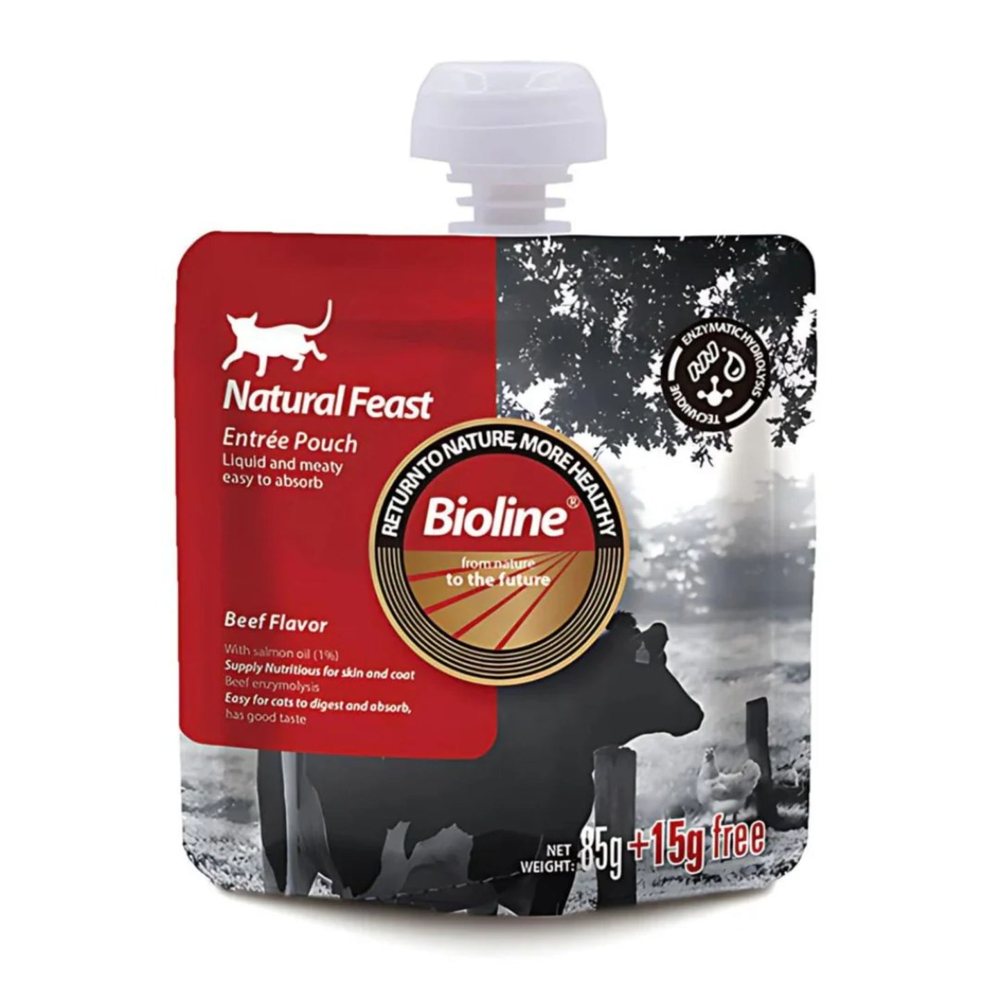 Bioline Natural Feast Entree Pouch Beef Flavor - 85g+15g