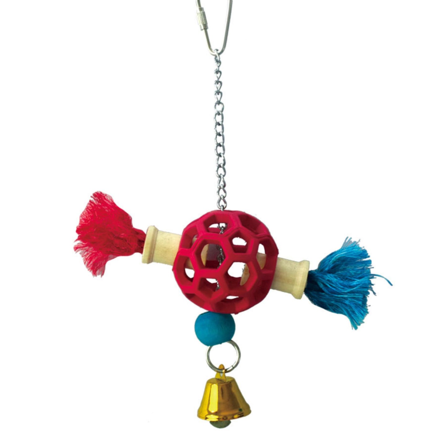 Vanpet Hexagon Hole Ball Bird Toy - 20x12cm