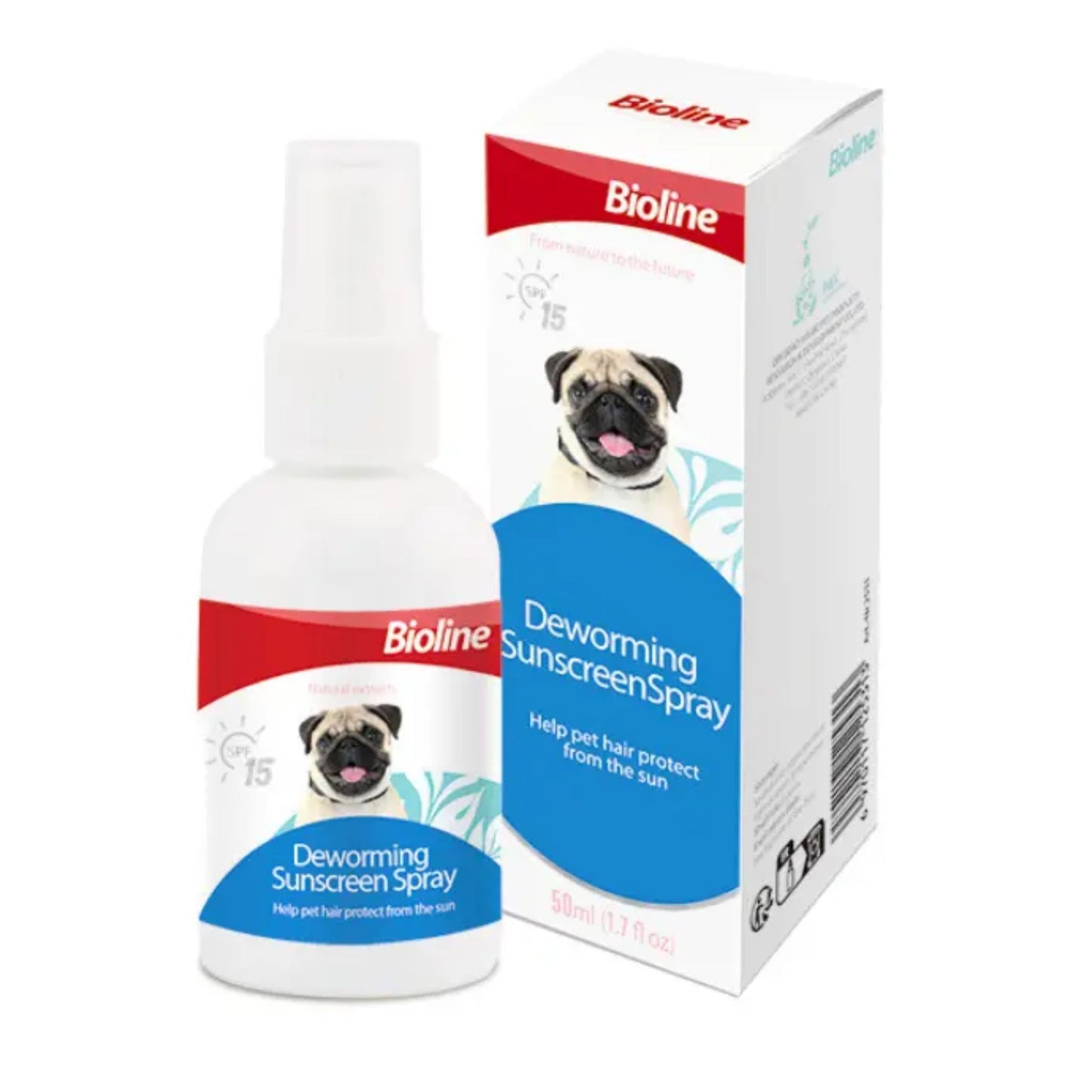 Bioline UV Protection Deworming Sunscreen Pet Spray - 50ml