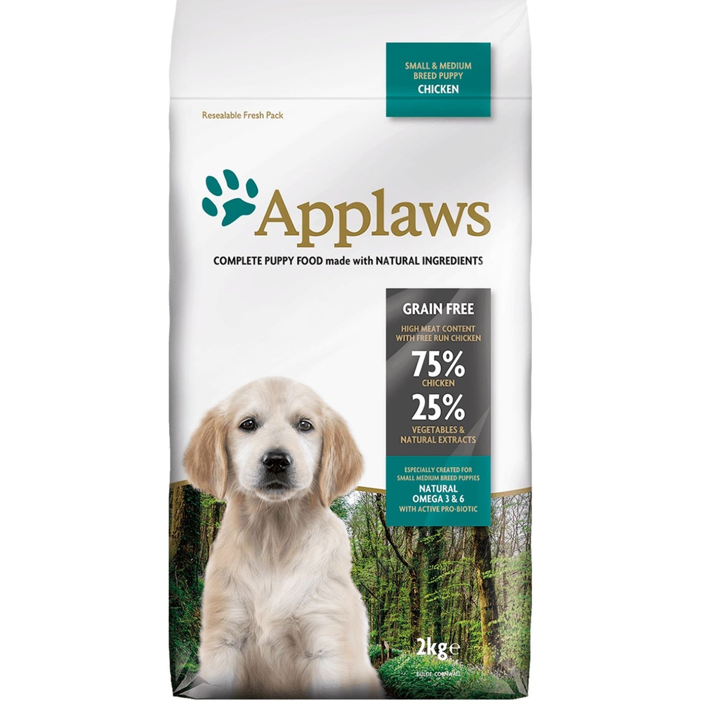 Applaws Chicken Dry Puppy Food For Small & Medium Breed - 2kg