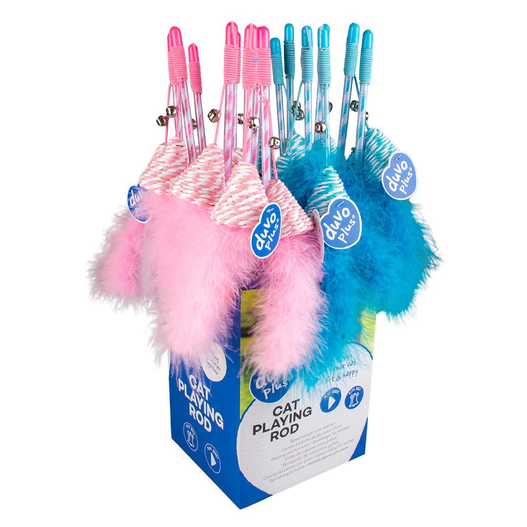 Duvo+ Catchy Cat Wand Toy Paper Triangle Mix