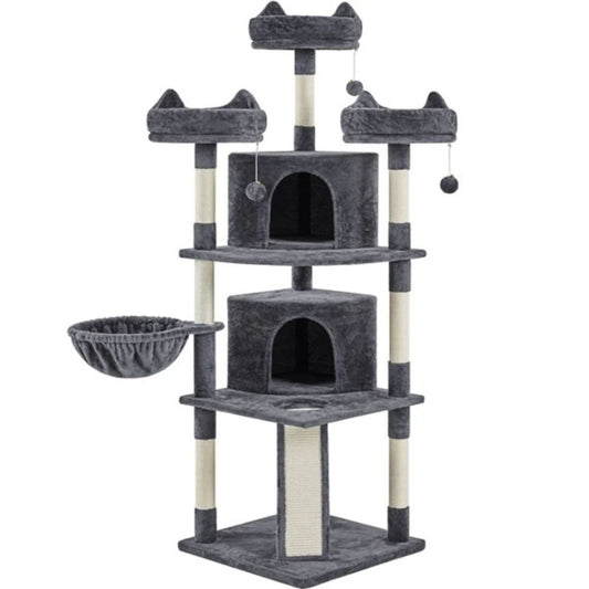 Catry Cat Tower With Scratcher - 59x59x101Cm
