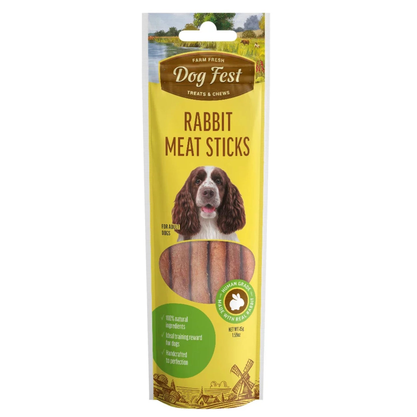 Dog Fest Rabbit Meat Sticks For Adult Dog Treats – 45g