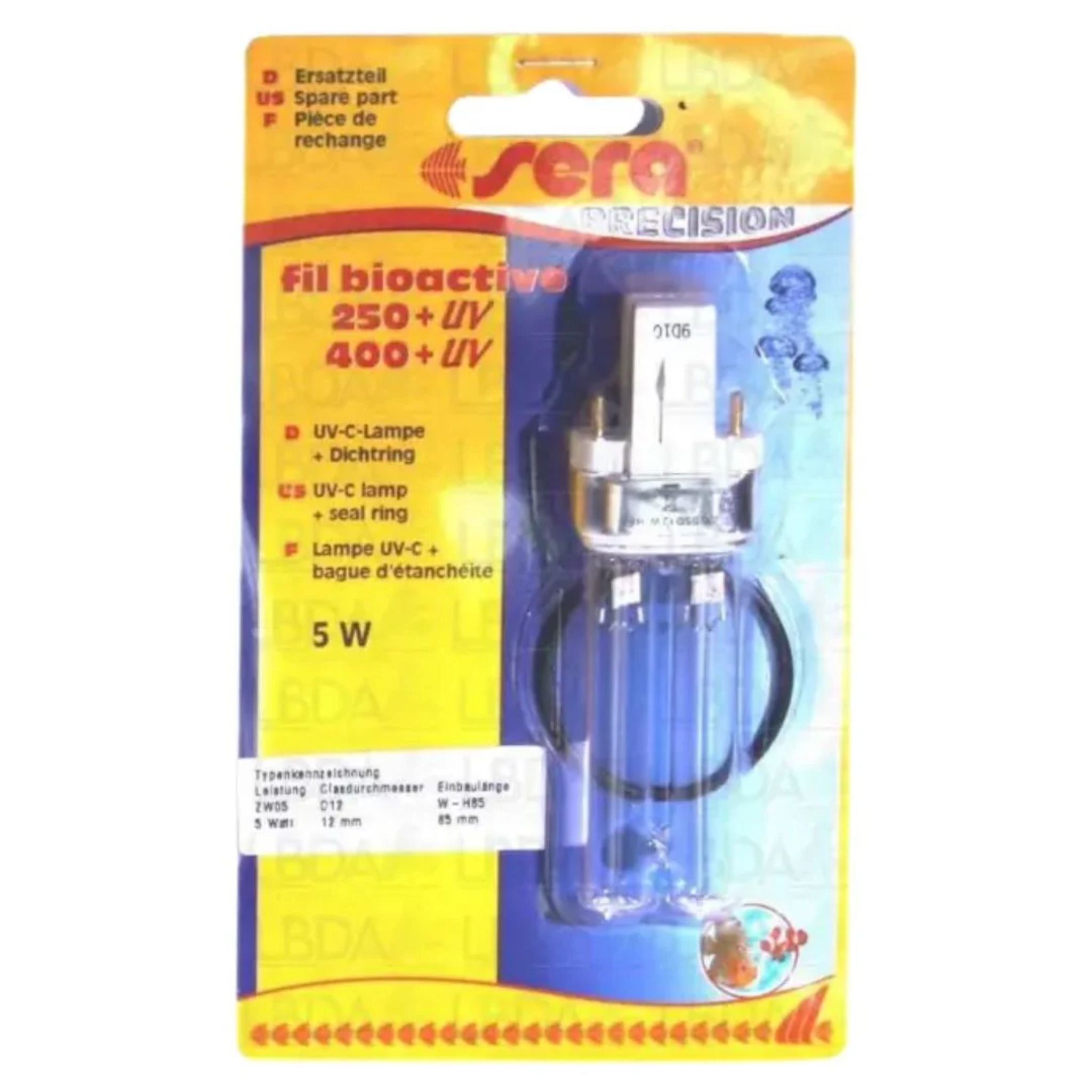 Sera UV-C Lamp 5W + Seal Ring – Aquarium Sterilizer Replacement