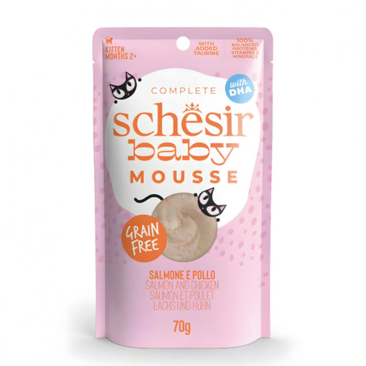 Schesir Baby Kitten Mousse Chicken & Salmon Wet Food - 70G
