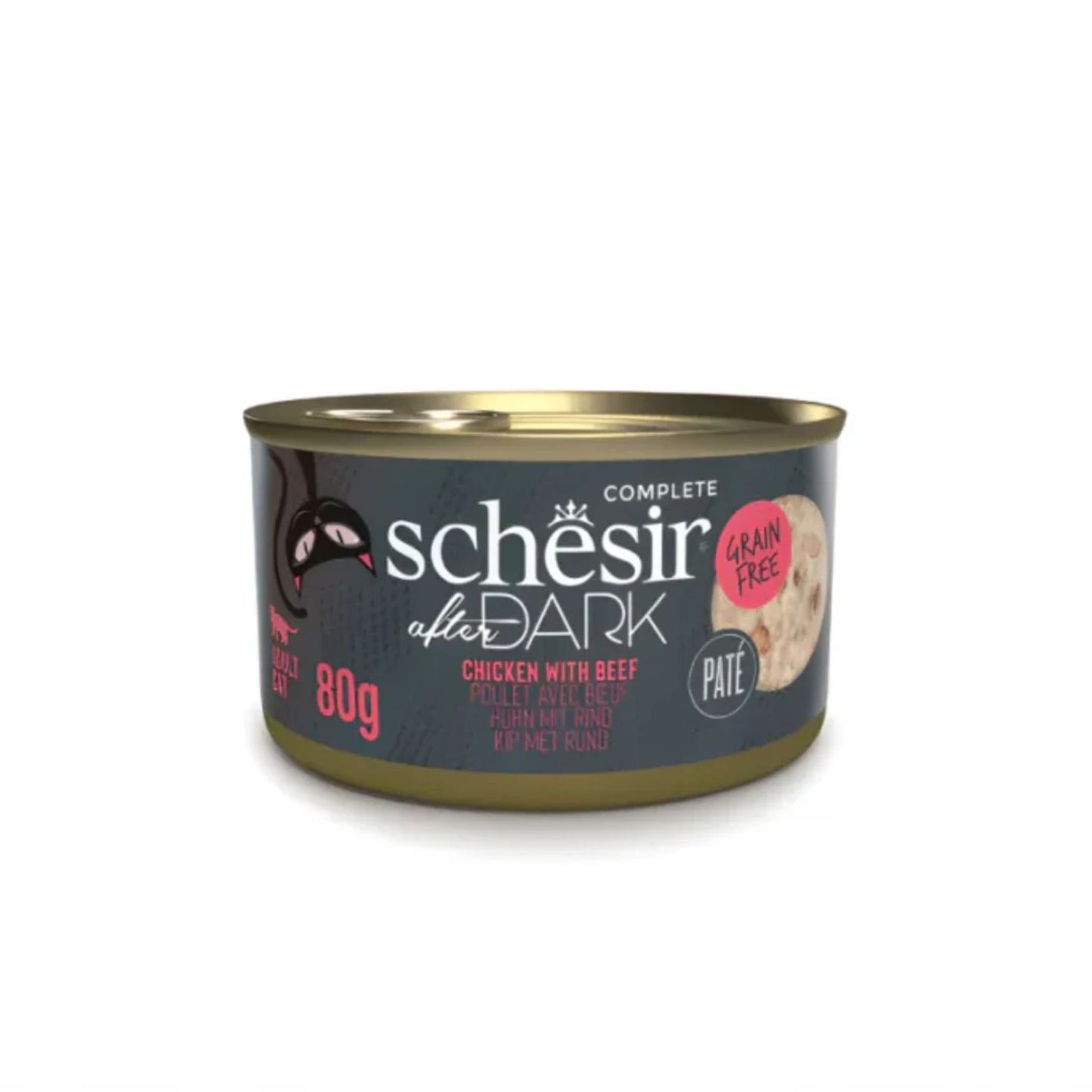 Schesir After Dark Cat Pate Chicken & Beef Gourmet Wet Food - 80G
