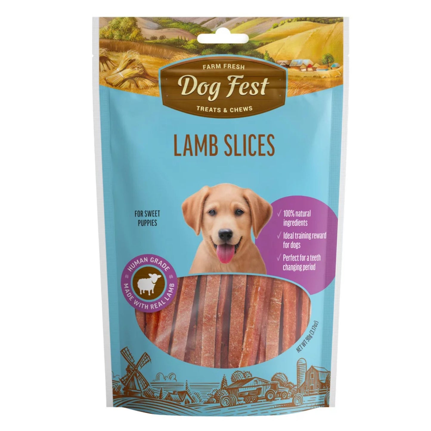 Dog Fest Lamb Slices For Puppie - 90g