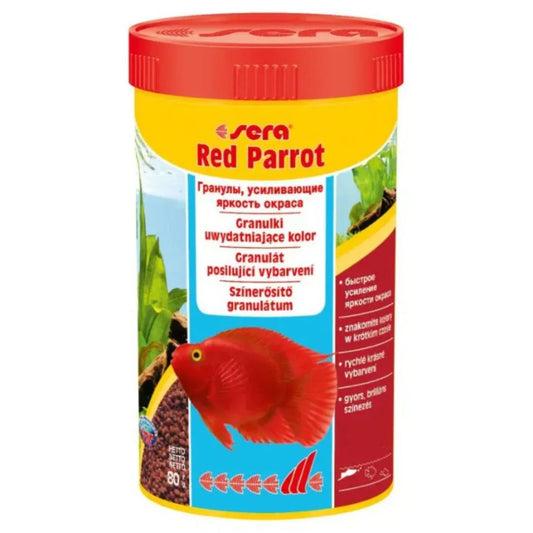 Sera Red Parrot Color Enhancing Fish Food – 250ml