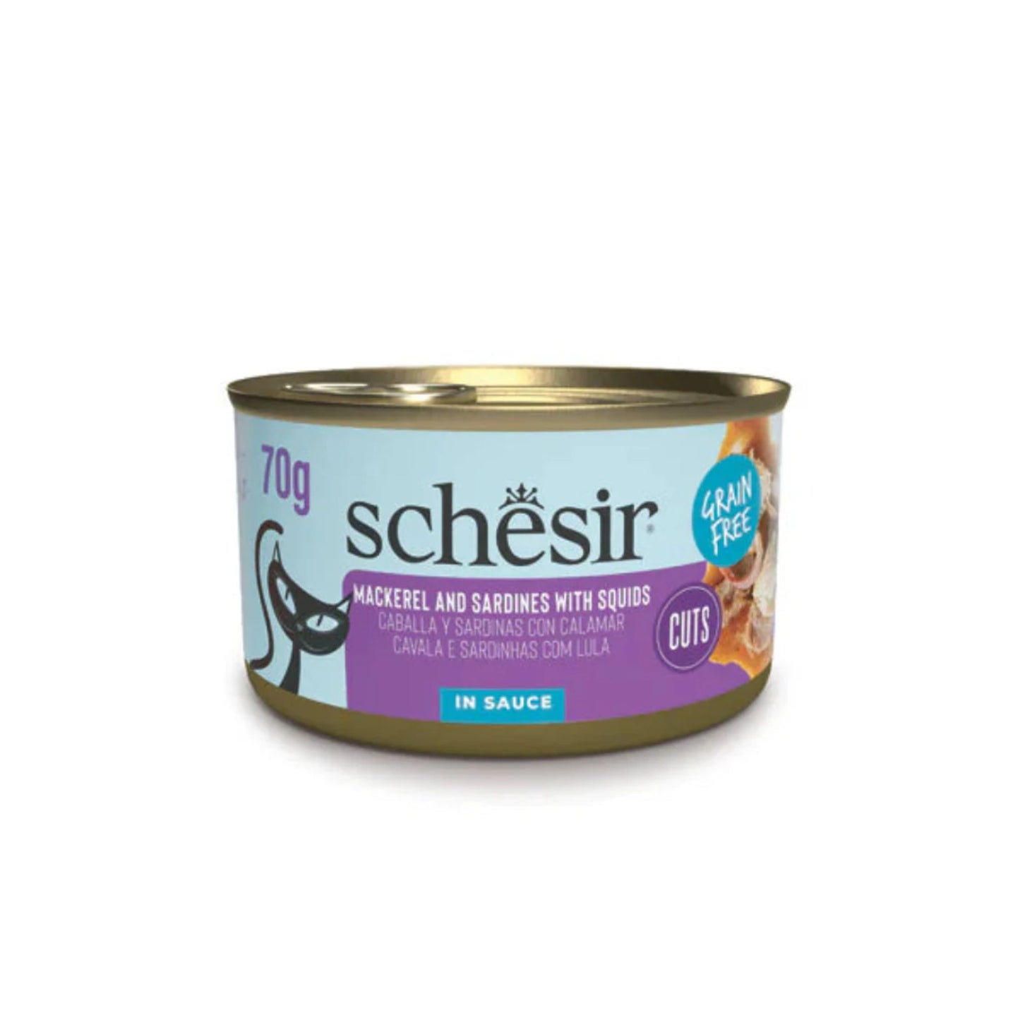 Schesir Cat Mackerel & Sardines With Squids - 70G