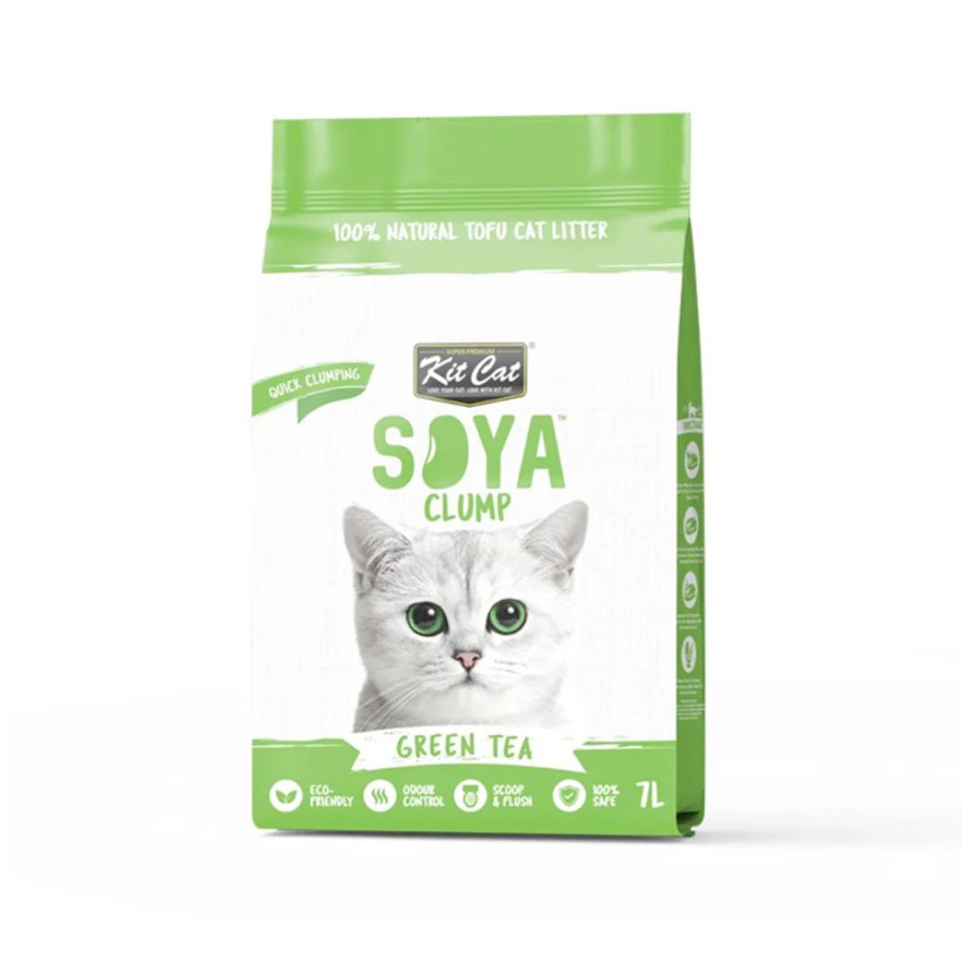 Kit Cat Soya Clump Soybean Cat Litter - Green Tea 7L