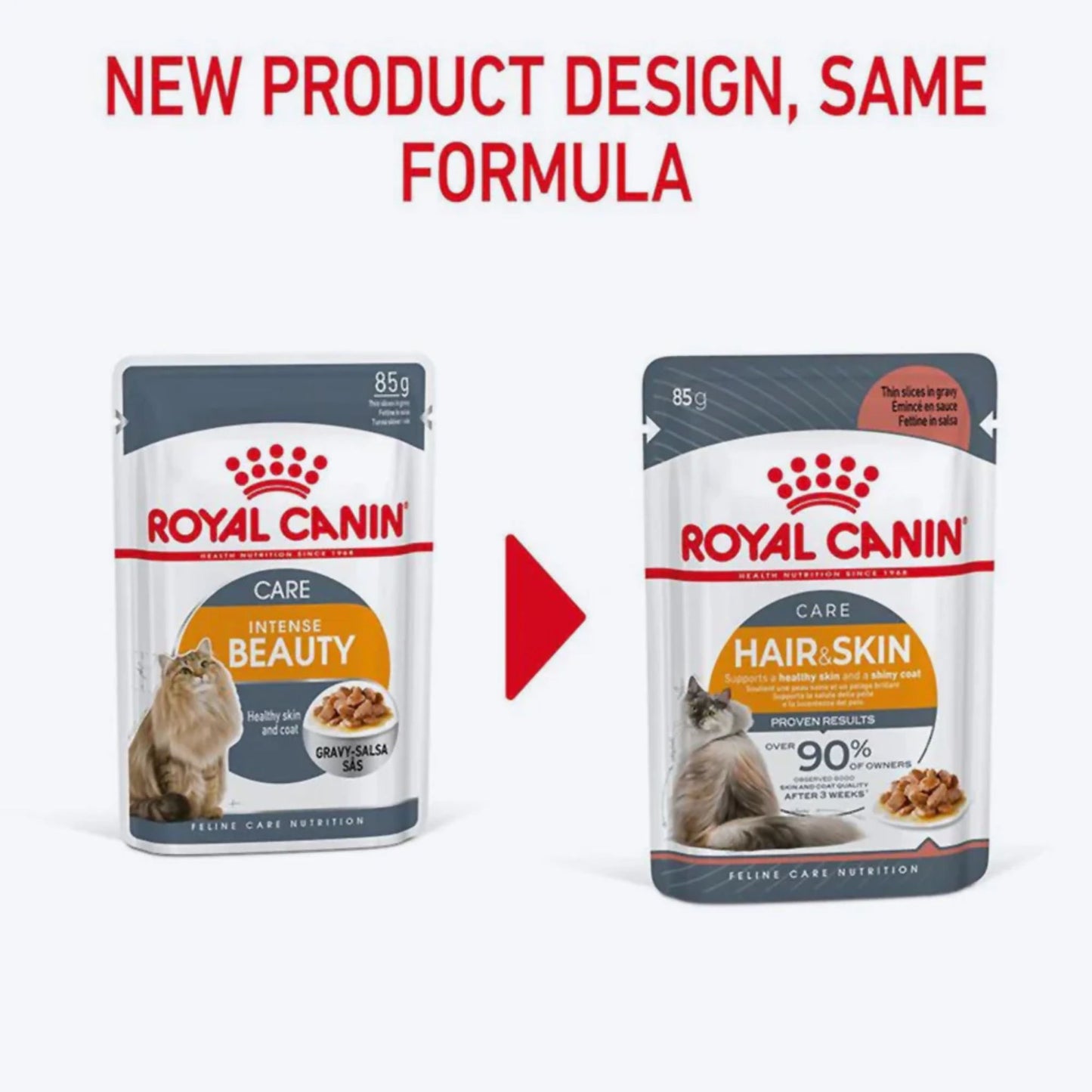 Royal Canin Feline Care Nutrition Hair & Skin Gravy Wet Food