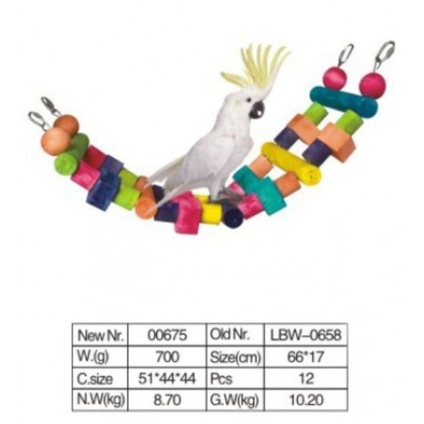 Vanpet Natural And Clean Bird Toy - 66x17cm