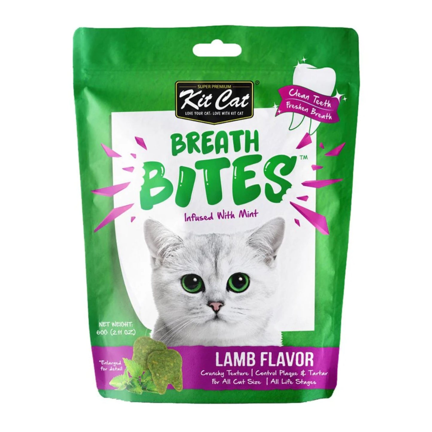 Kit Cat Breath Bites Lamb Flavour Cat Treats - 60g