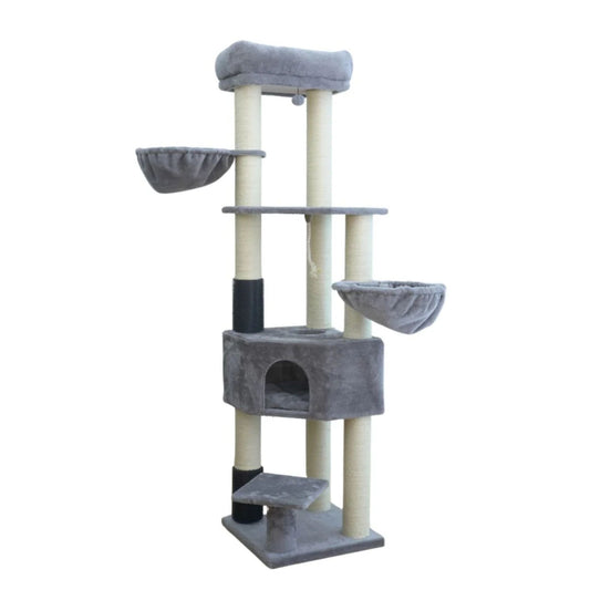 Catry Cat Tower With Scratcher - 50x50x200cm