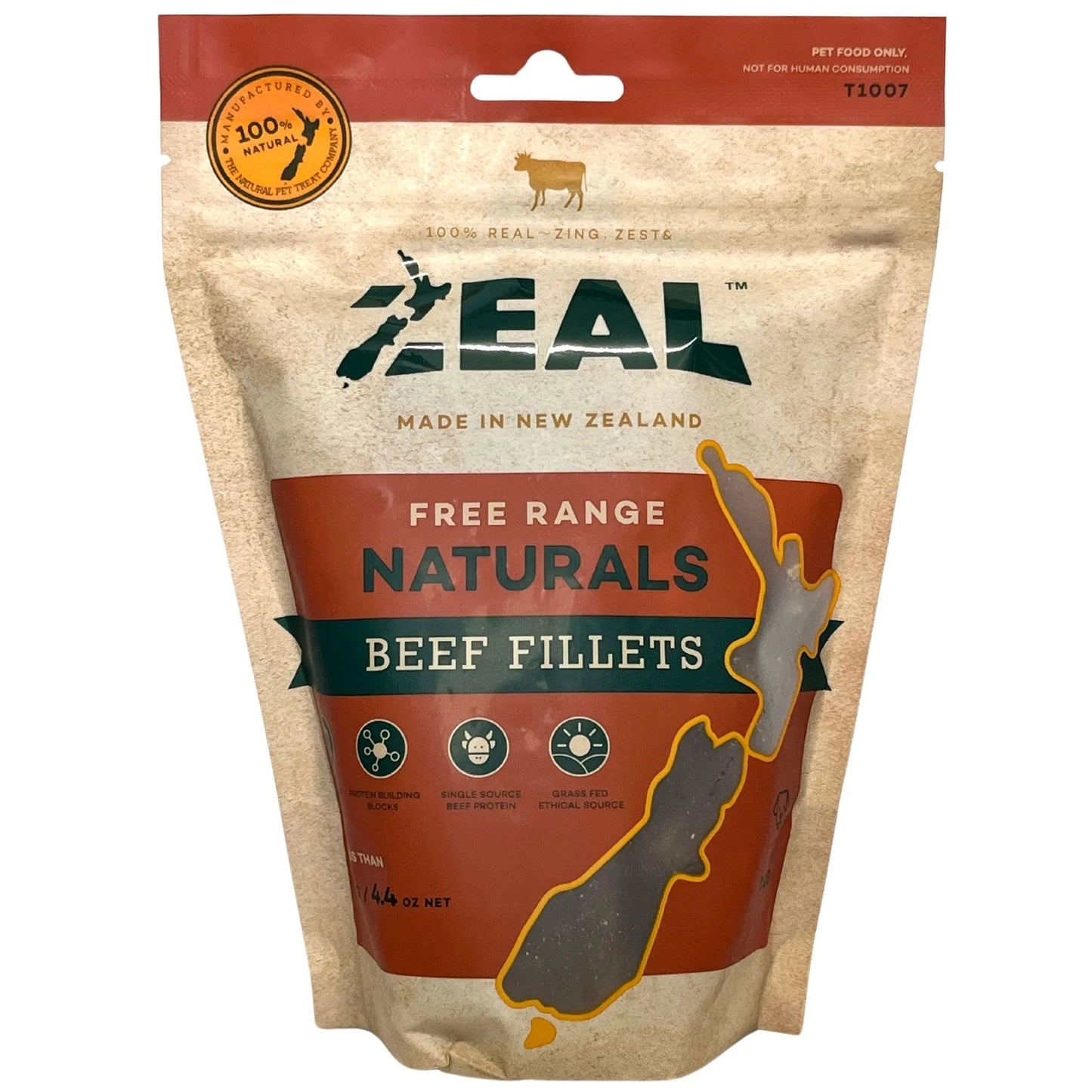 Zeal Naturals Beef Fillets For Dog - 125g