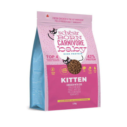 Schesir Born Carnivore Kitten Chicken & Egg Dry Food - 1.25kg