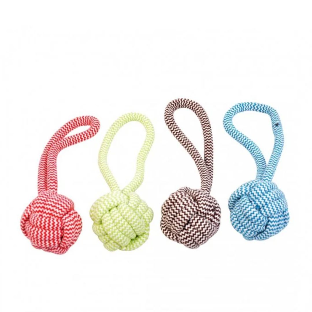 Duvo+Scooby Rope Dummy Ball Toy For Dog - 7.6 X 18Cm