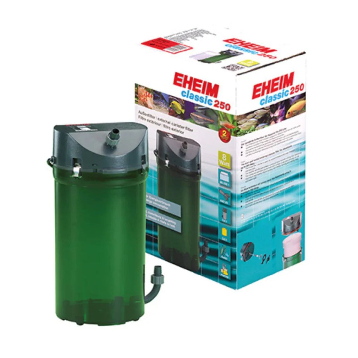 Eheim Classic 250 External Filter – With Coarse & Fine Filter Pads
