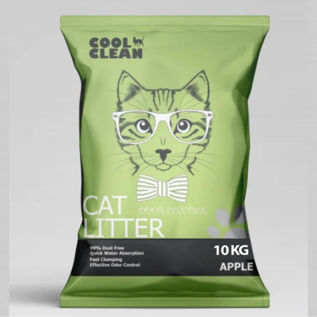 Cool Clean Clumping Cat Litter Apple Scent - 10kg
