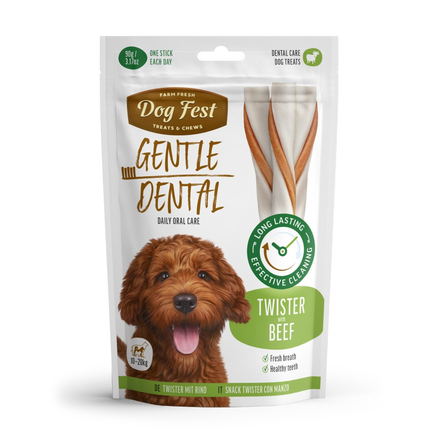 Dog Fest Dental Treats For Adult Dogs Beef - 90g