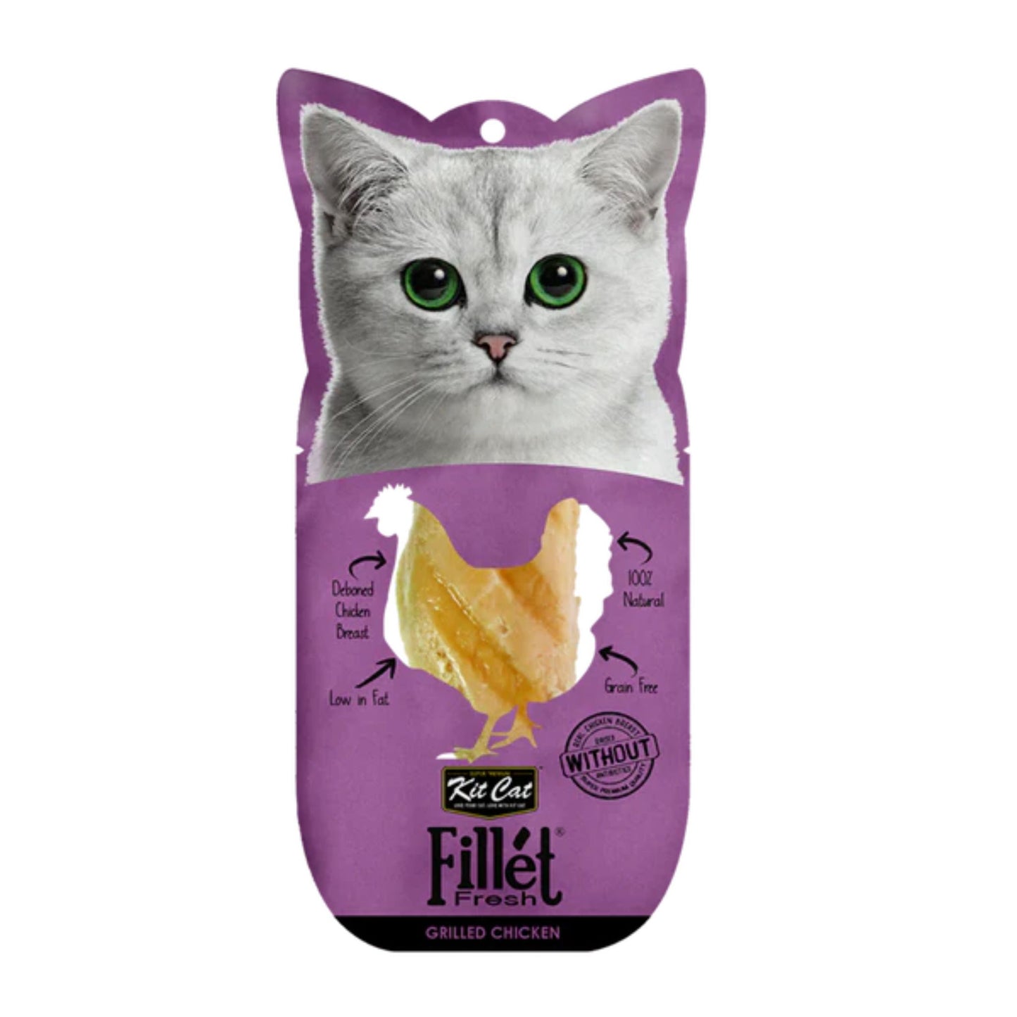 Kit Cat Fillet Fresh Grilled Chicken Cat Treat - 30g