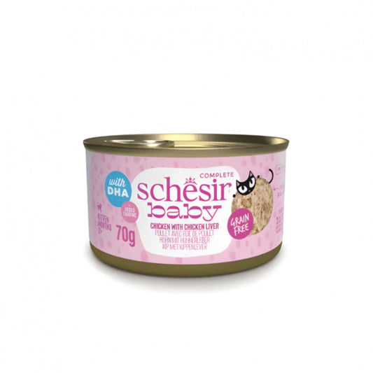 Schesir Baby Kitten Chicken & Liver Wet Food - 70G