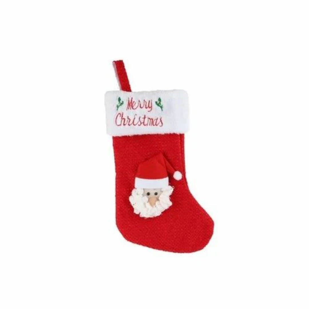 Duvo+ Xmas Plush Santa Claus Sock Multicolour - 30X17.5X6Cm