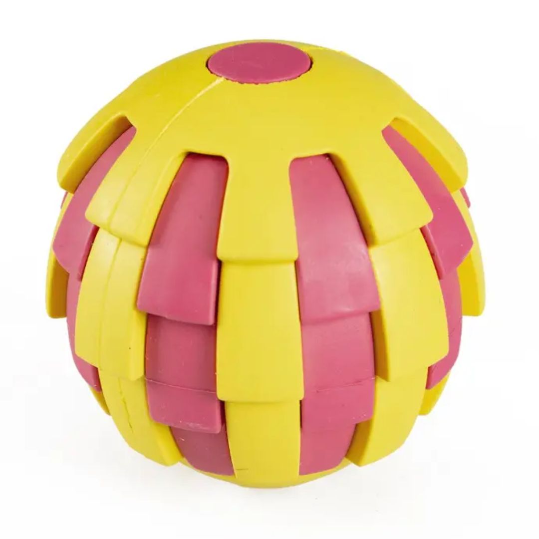 Duvo+ Rubber Pitahaya Dispenser Ball Dog Toy – 6.5cm, Multicolour