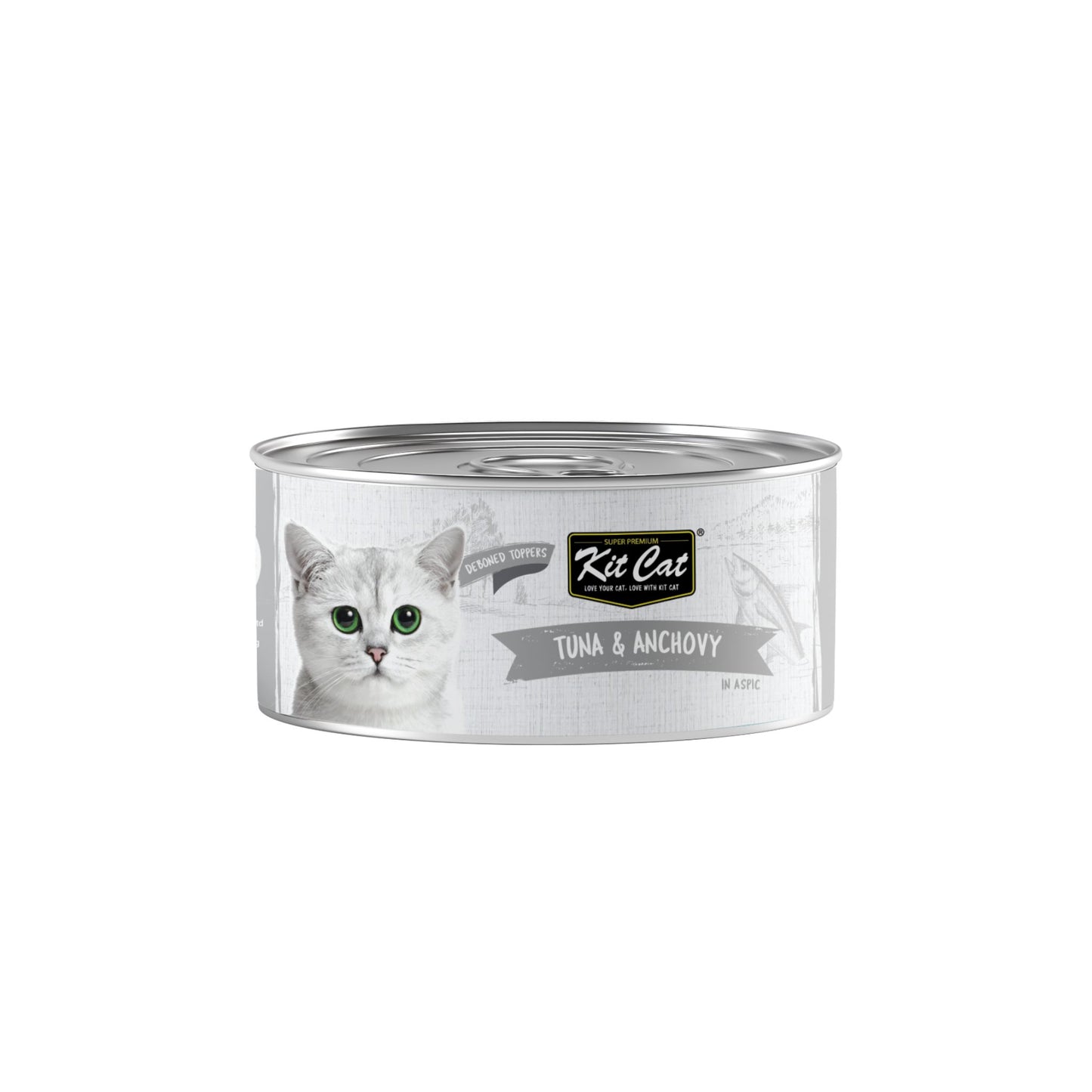 Kit Cat Deboned Tuna & Anchovy Toppers Wet Food For Cat - 80g