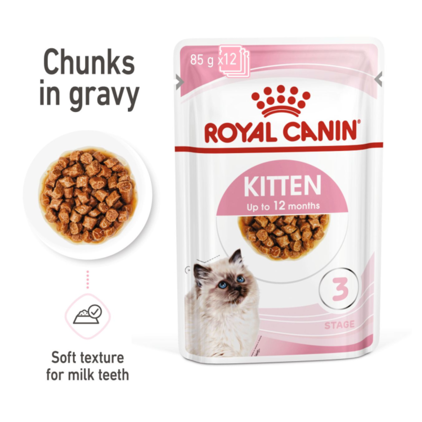 Royal Canin Feline Health Nutrition Kitten Gravy Wet Food