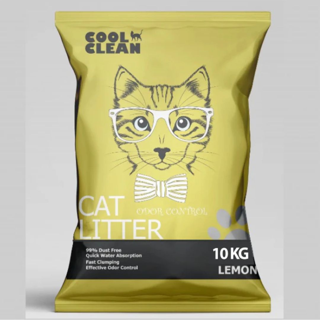 Cool Clean Clumping Cat Litter Lemon Scent - 10kg