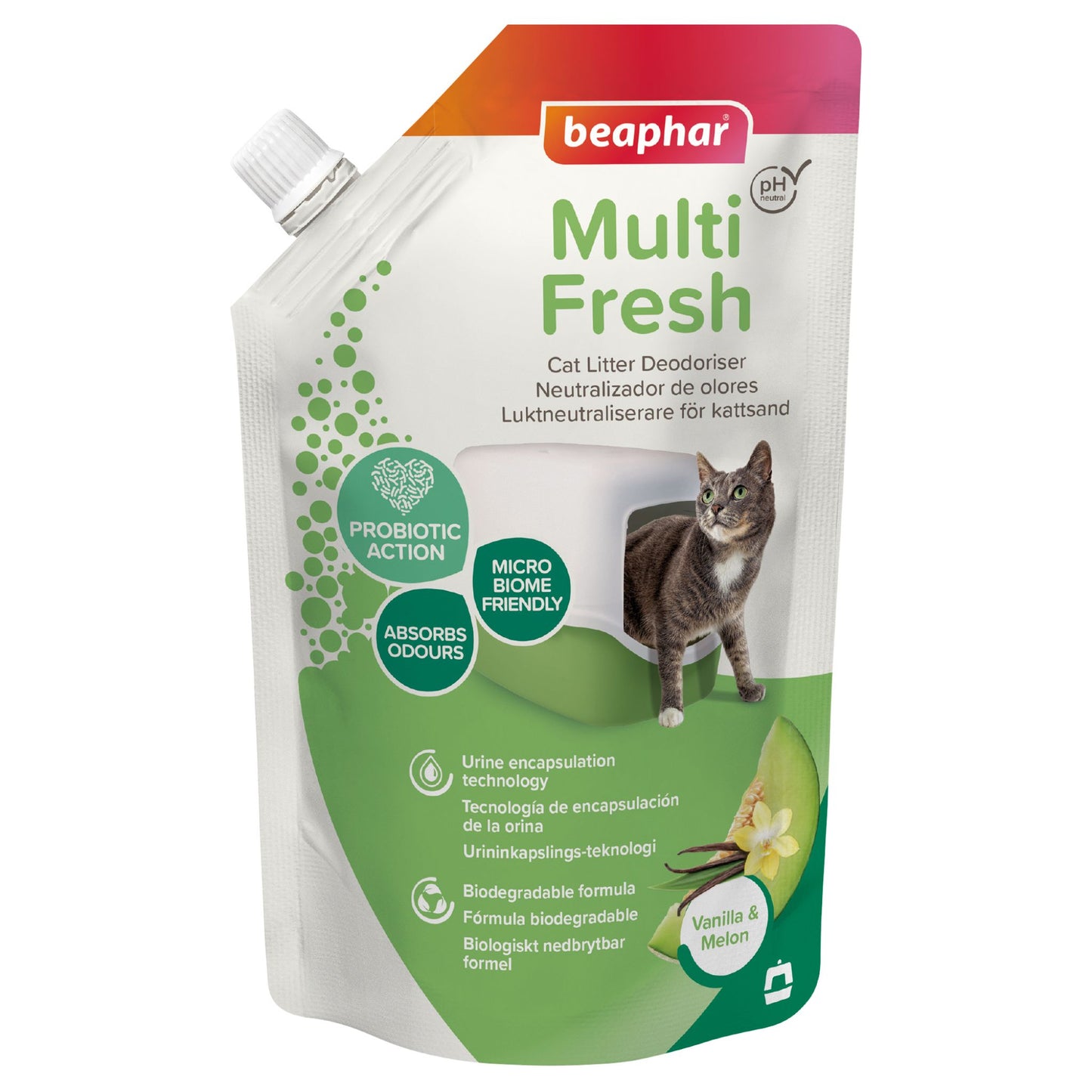 Beaphar Multi Fresh Cat Litter Deodoriser Vanilla & Melon - 400g