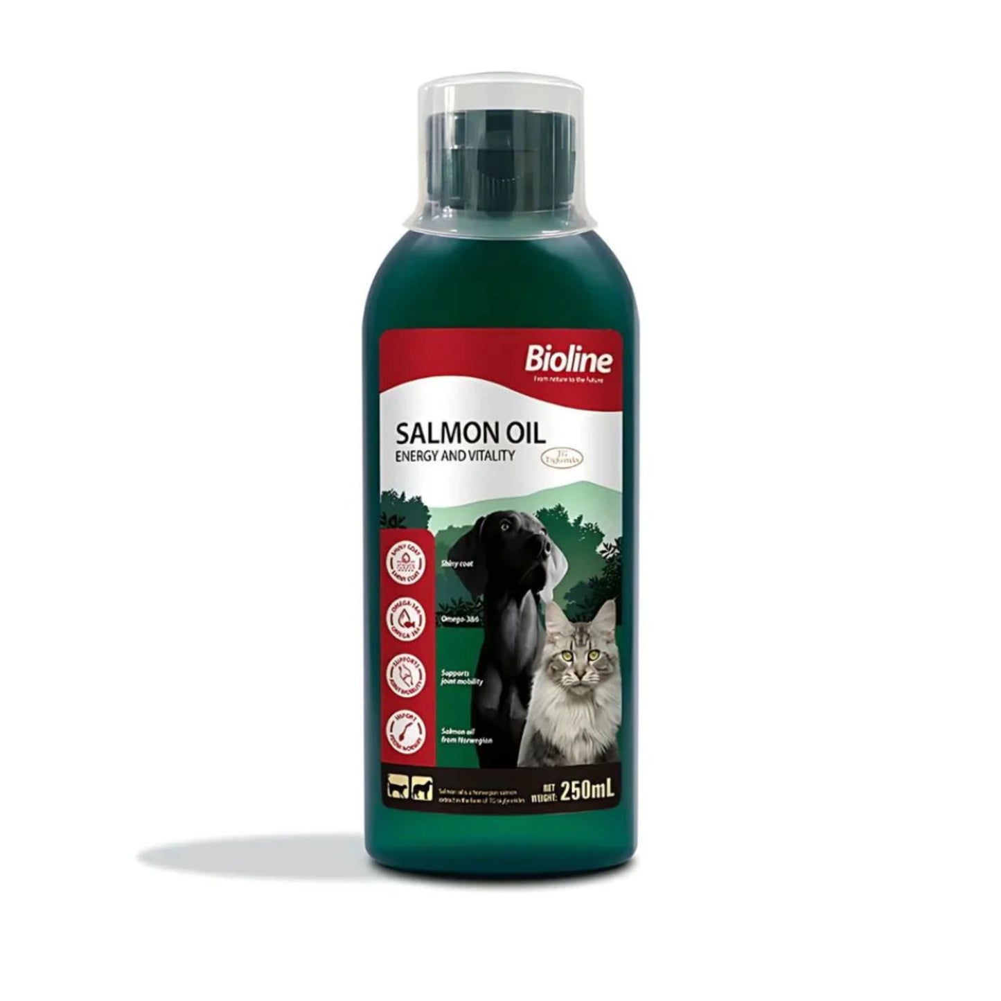 Bioline Norwegian Salmon Oil Omega-Rich Supplement For Pets - 250ml