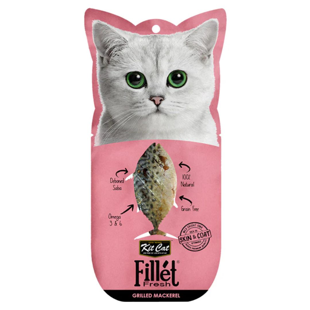 Kit Cat Fillet Grilled Mackerel Natural Wet Cat Food - 30g