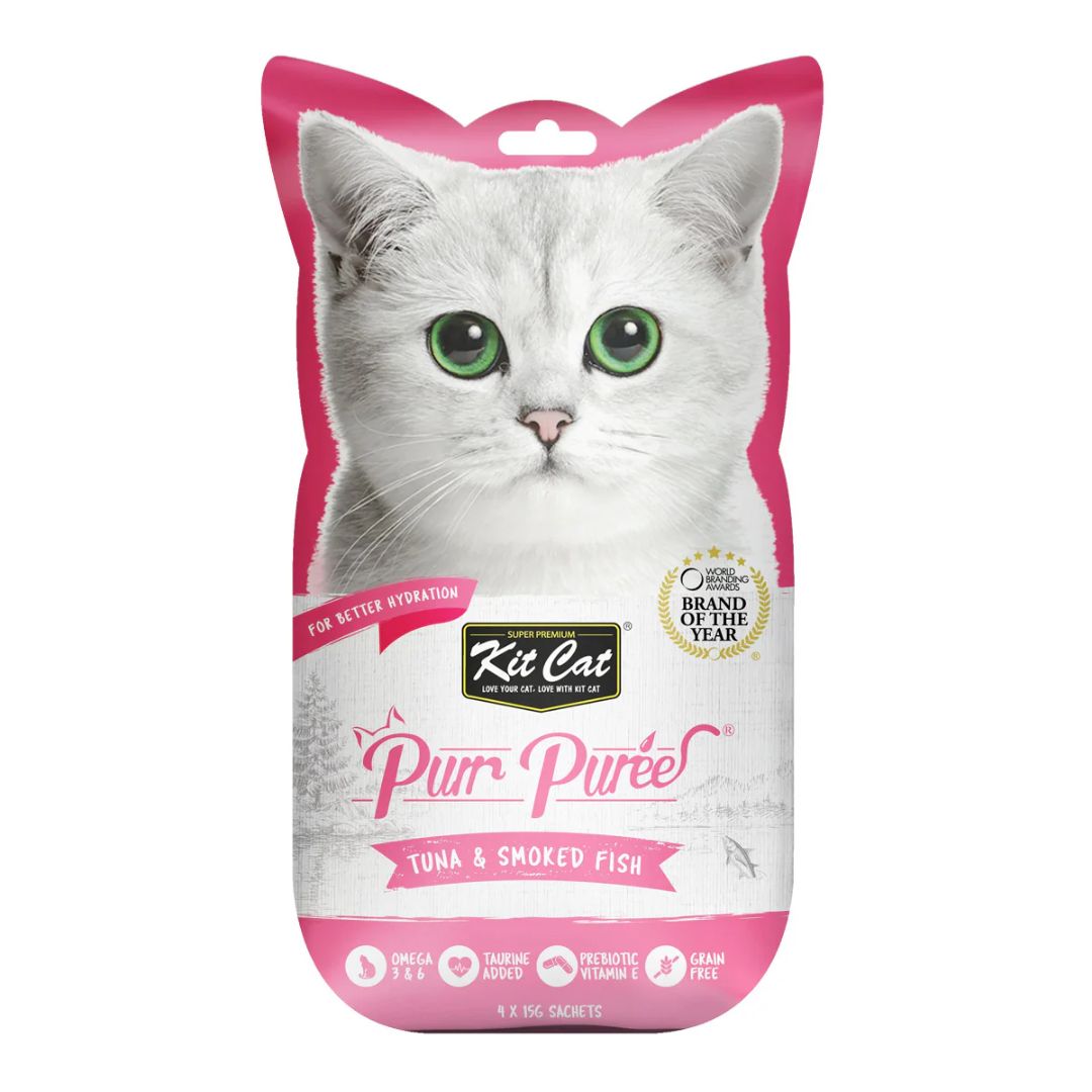 Kit Cat Purr Puree Tuna & Smoked Fish Cat Treats - 60g
