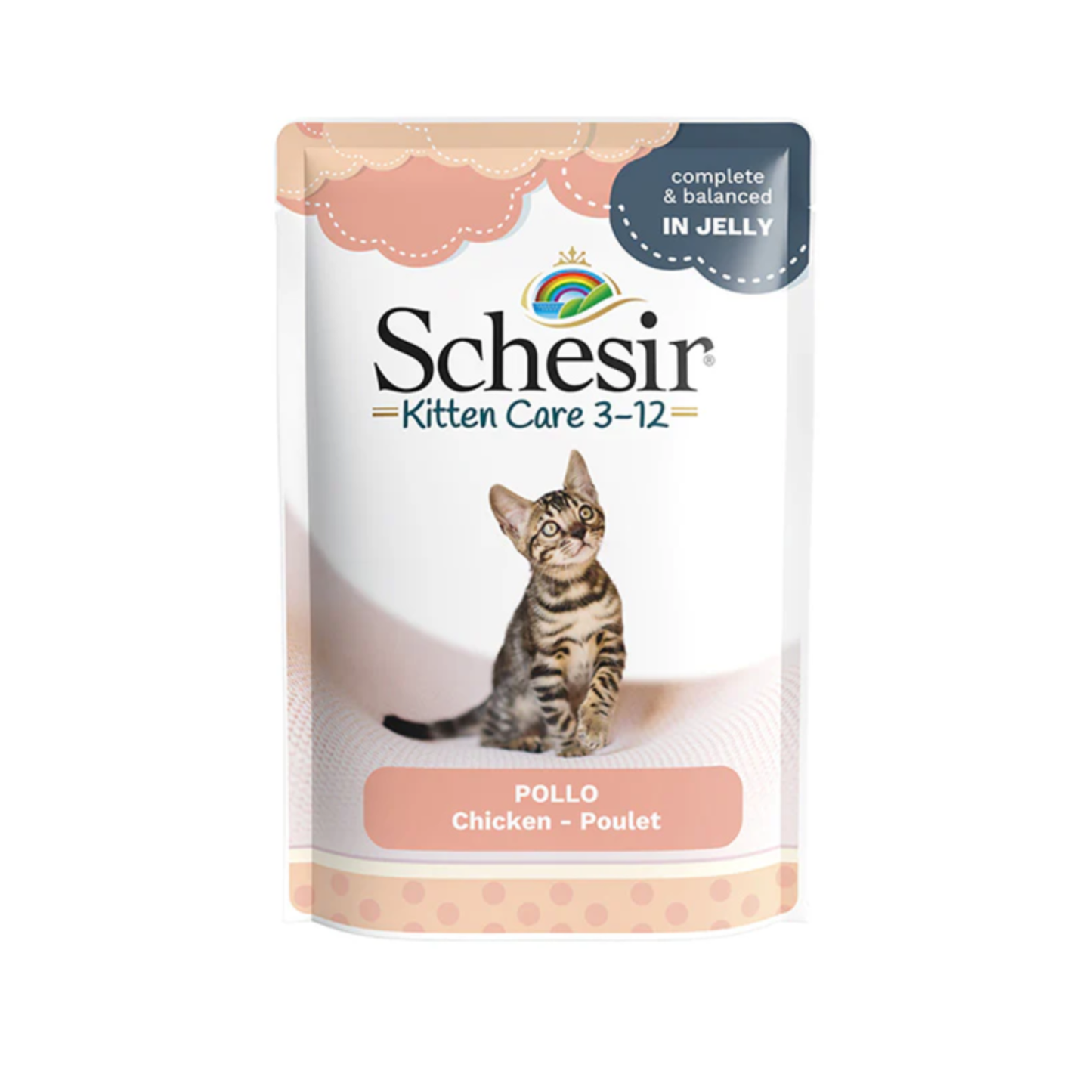 Schesir Kitten Care 3-12 In Jelly Chicken Pouch - 85g
