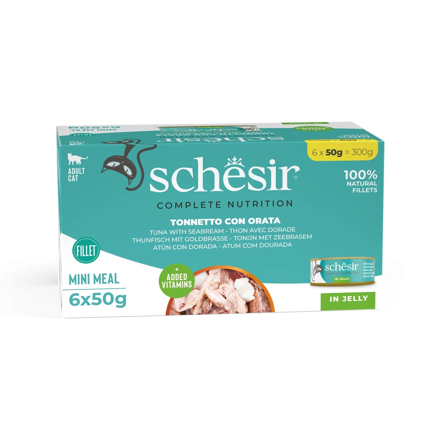 Schesir Cat Can Multipack Tuna With Seabream - 6X50G