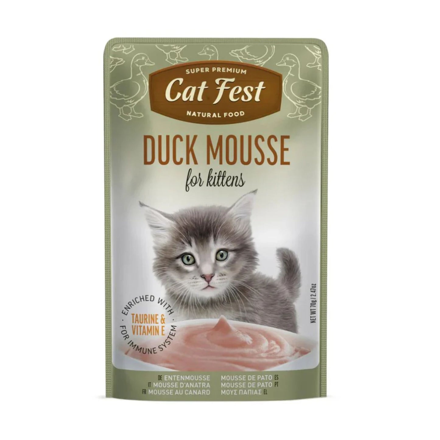 Cat Fest Duck Mousse For Kittens Soft Cat Wet Food
