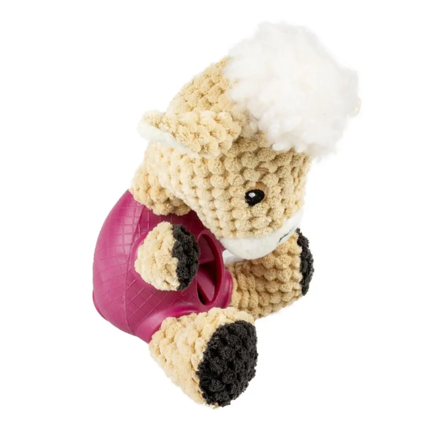 Duvo+ Plush & Rubber Sheep Treat Dispenser Toy – Multicolor