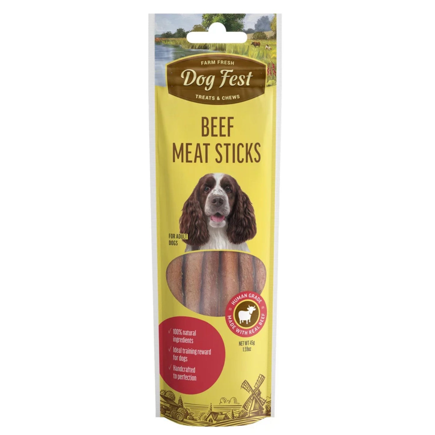 Dog Fest Beef Meat Sticks For Adult Dog - 45g