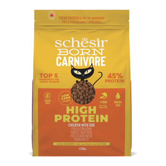 Schesir Born Carnivore Chicken & Egg Dry Cat Food - 1.25kg