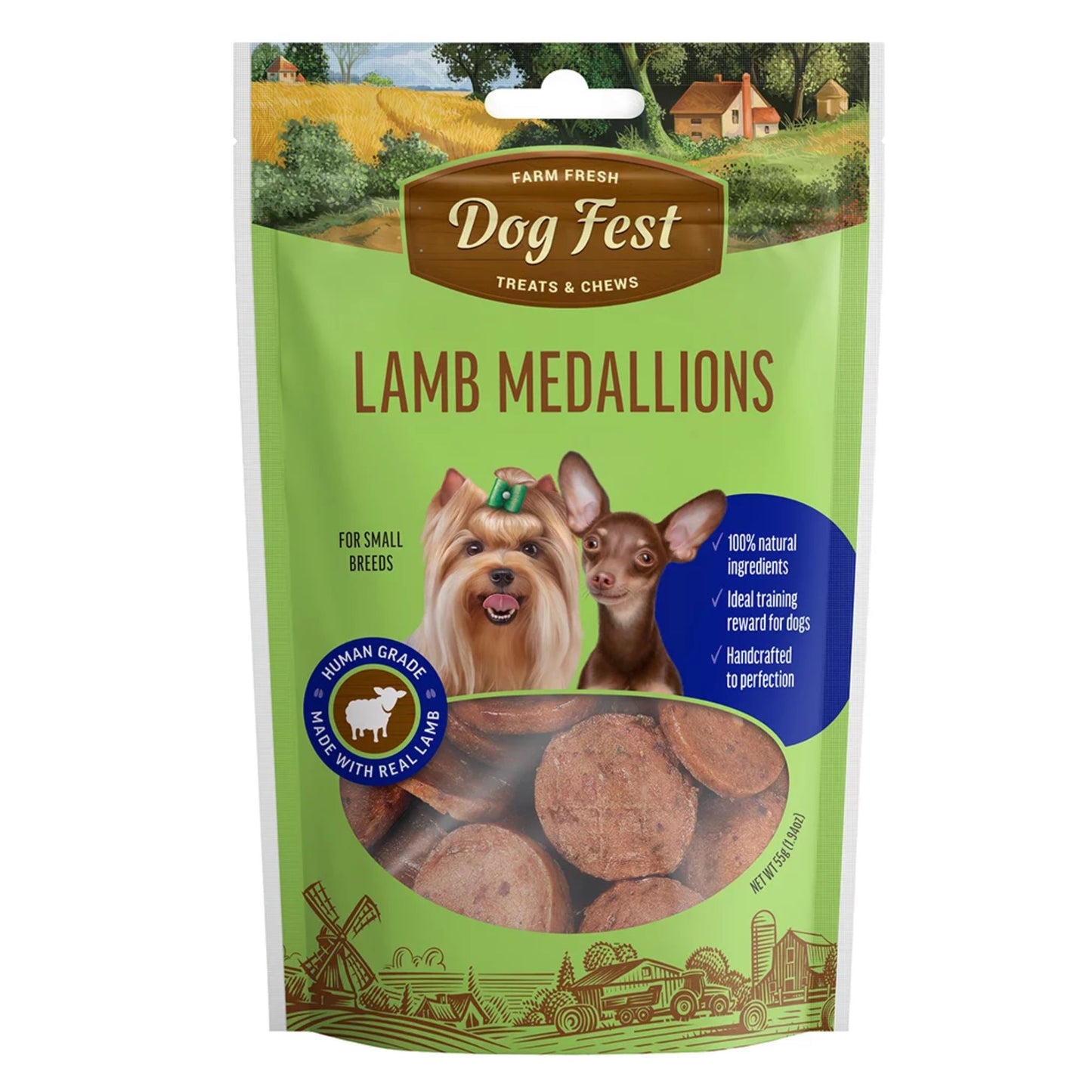 Dog Fest Lamb Medallions For Mini-Dog - 55g