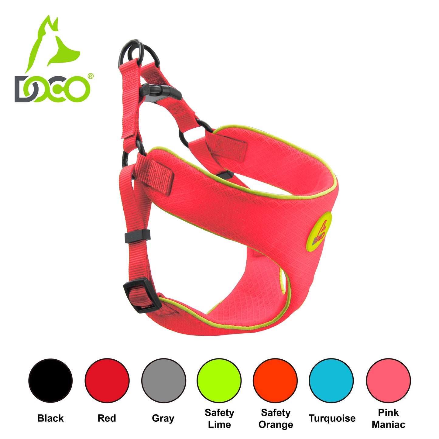 Doco Reflective Chest Plate Mesh Dog - Walking Harness